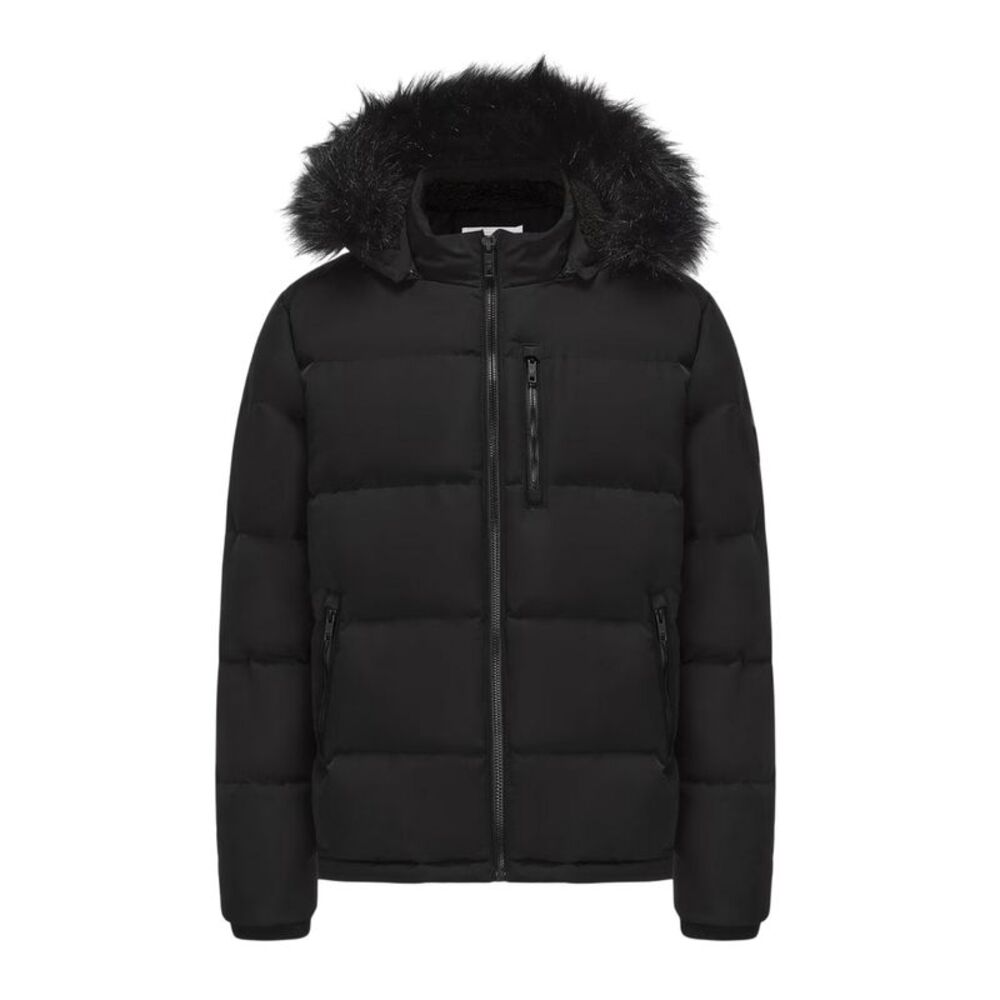 SoulCal Mens Bubble Recycled Polyester Puffer Jacket / Black